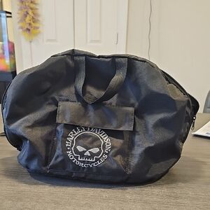 Harley-Davidson Black Duffel Bag with Skull Logo